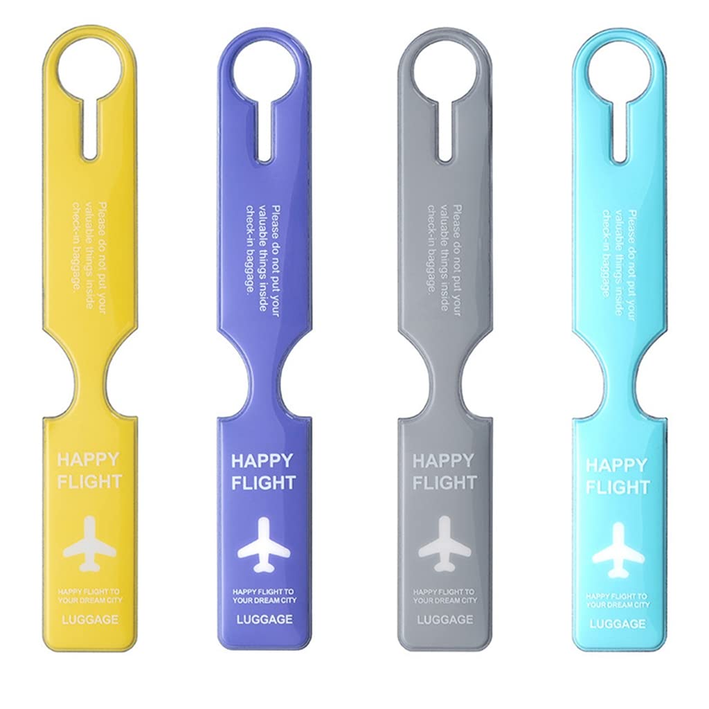 PALAY 4 Pcs Luggage Tags PVC Luggage Labels for Suitcases with Name Address Phone Number Labels Travel Tag for Baggage Identity ID Labels PALAY 4 Pcs Luggage Tags PVC Luggage Labels for Suitcases with Name Address Phone Number Labels Travel Tag for Baggage Identity ID Labels